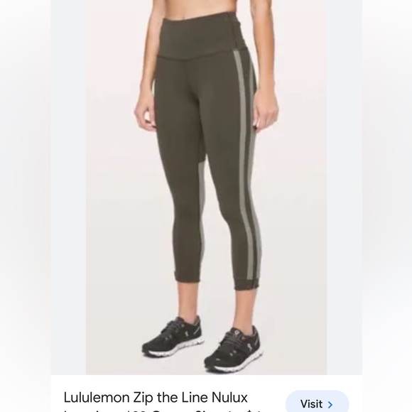 lululemon athletica Pants - LULULEMON ZIp the Line Nulux leggings 23" Green - size Small / 4 leggings